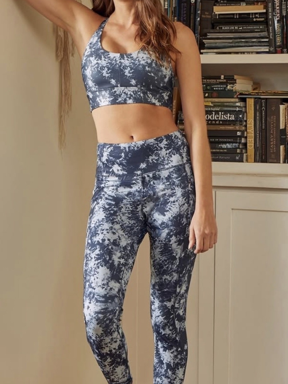 NWT Marika Blue Tie-Dye High-Waist Leggings